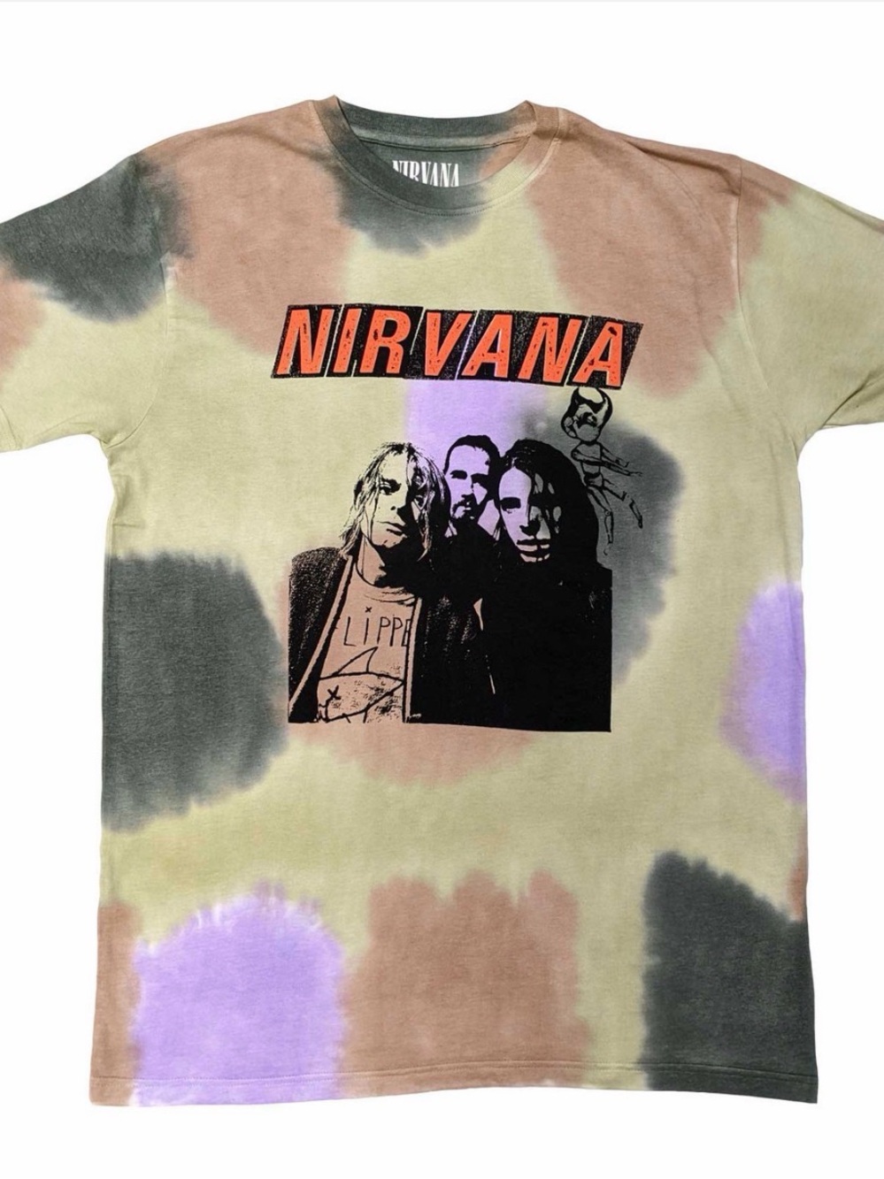 Nirvana Unisex T-Shirt Flipper (Wash Collection) Size Medium Kurt Cobain 90s
